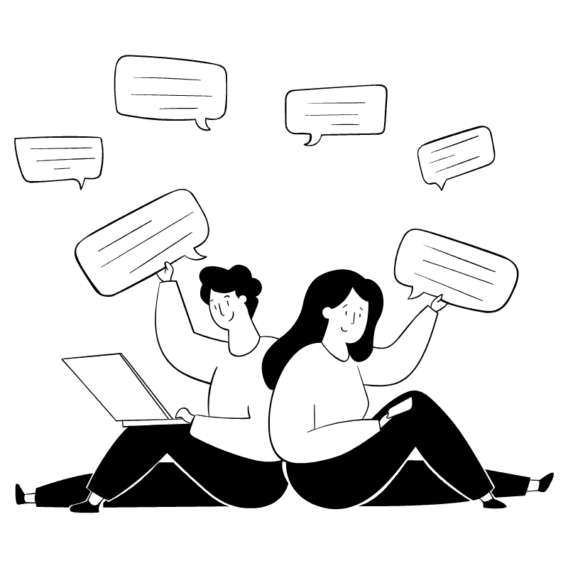 Social Medial Discussion 1 Illustration from Milano Set