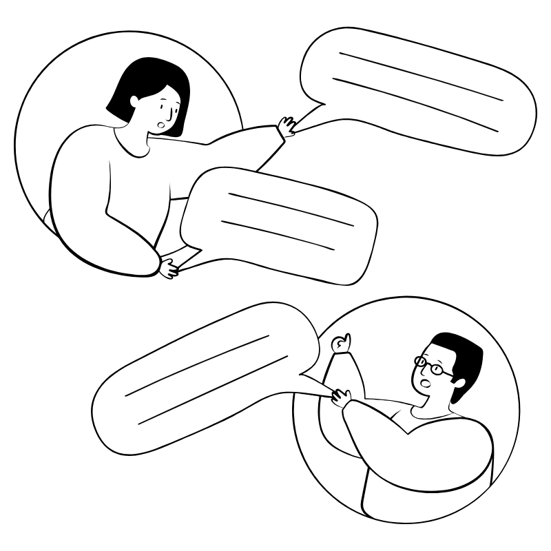 Social Medial Discussion 2 Illustration from Milano Set