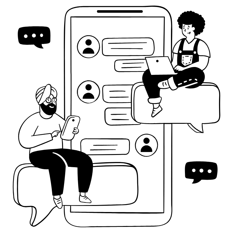 Social Medial Discussion 3 Illustration from Milano Set