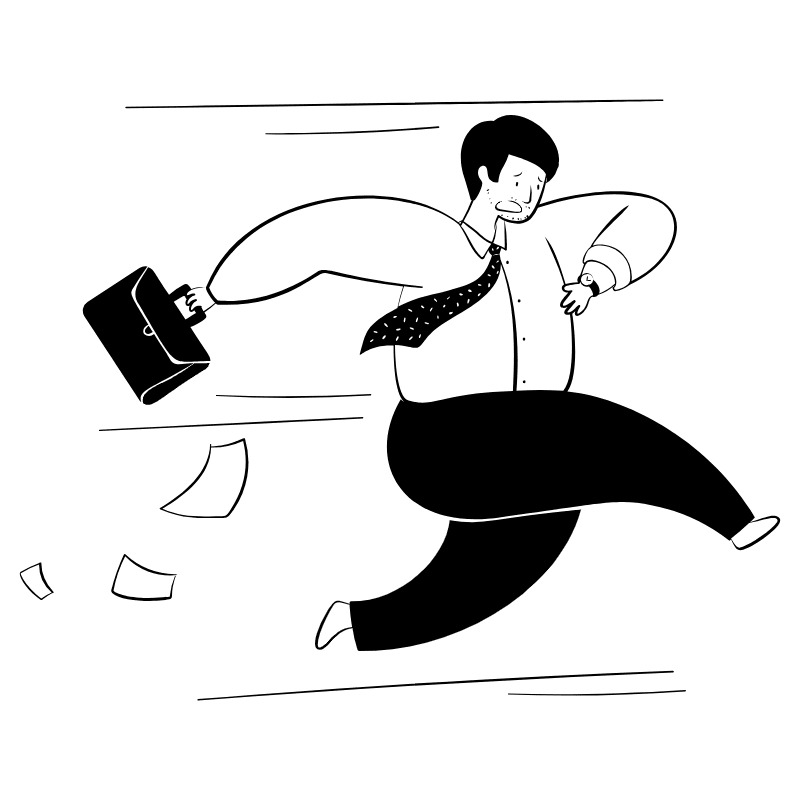 People Rushing 3 Illustration from Milano Set