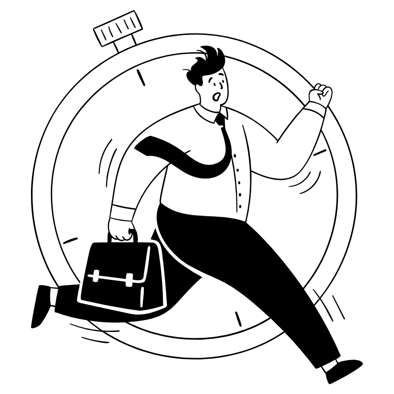 People Rushing 4 Illustration from Milano Set