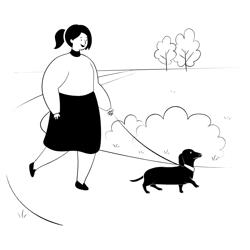 Walking A Dog 3 Illustration from Milano Set