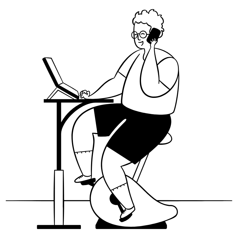 Desk Bike 2 Illustration from Milano Set