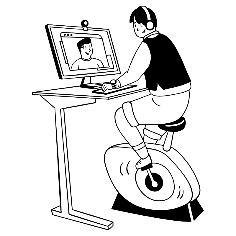 Desk Bike 3 Illustration from Milano Set