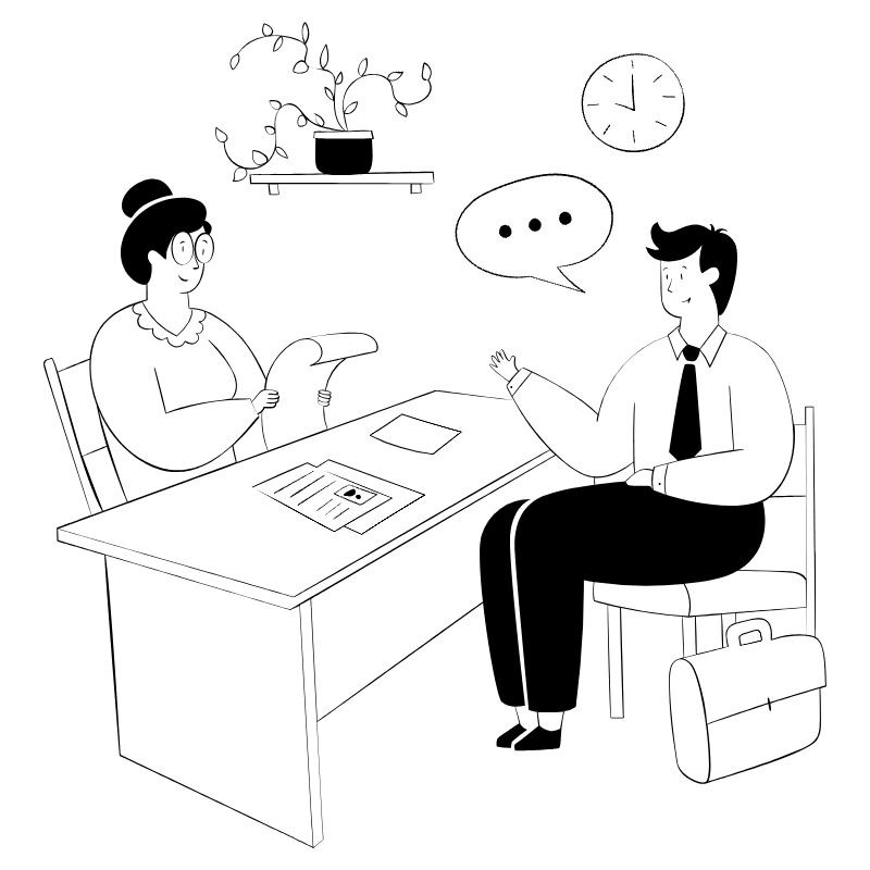 Job Interview 2 Illustration from Milano Set