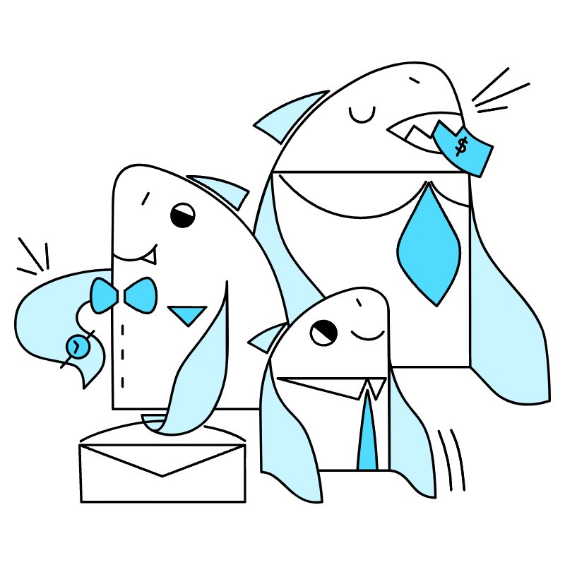 Business Sharks Illustration from New York Duotone Set