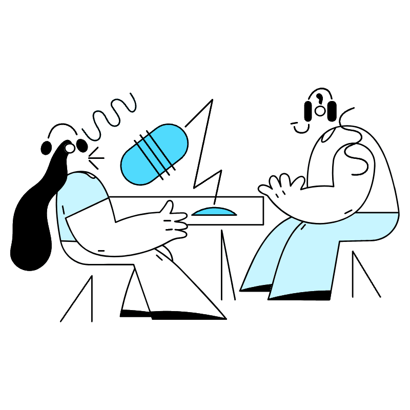 Podcast Speaker With Guest 1 Illustration from New York Duotone Set