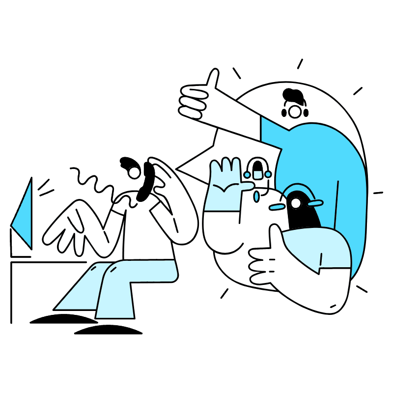 Support Team Illustration from New York Duotone Set