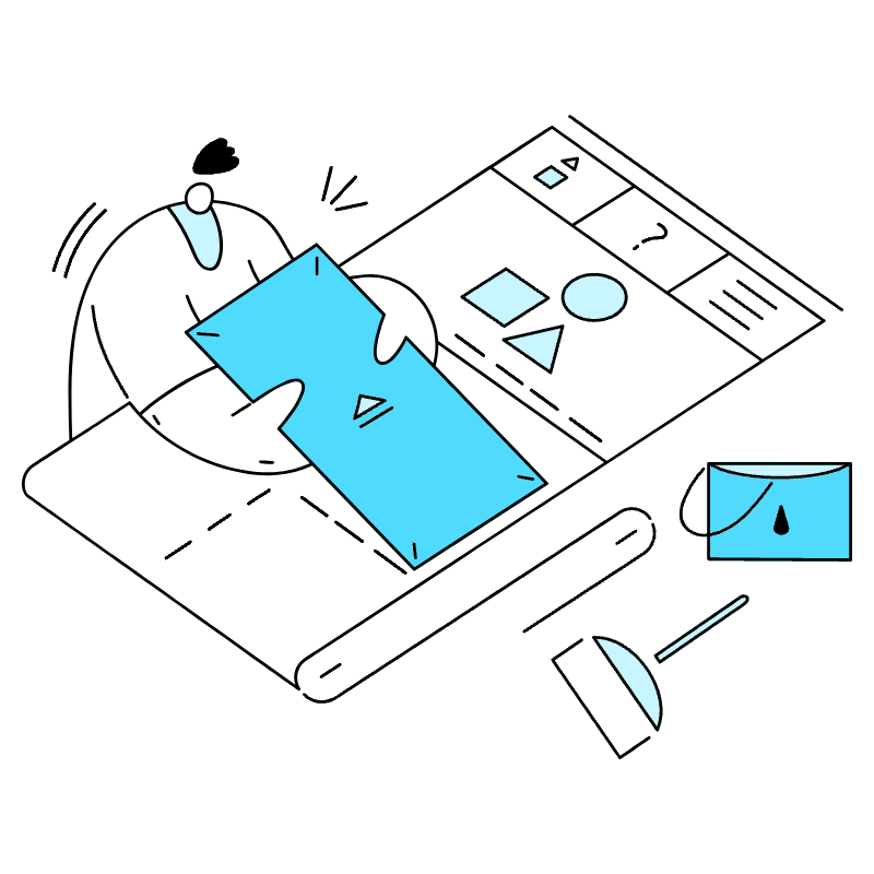 Designing A Website Illustration from New York Duotone Set