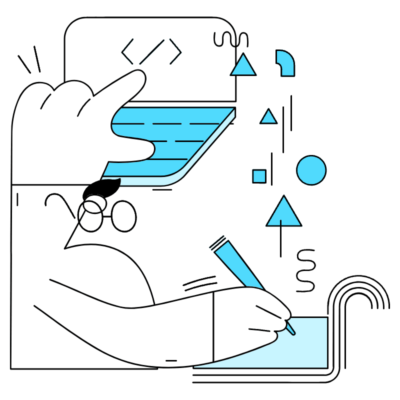 Code Learning Illustration from New York Duotone Set