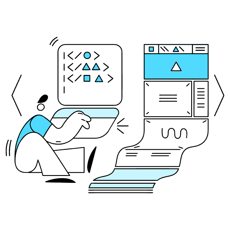 Coding A Website Illustration from New York Duotone Set