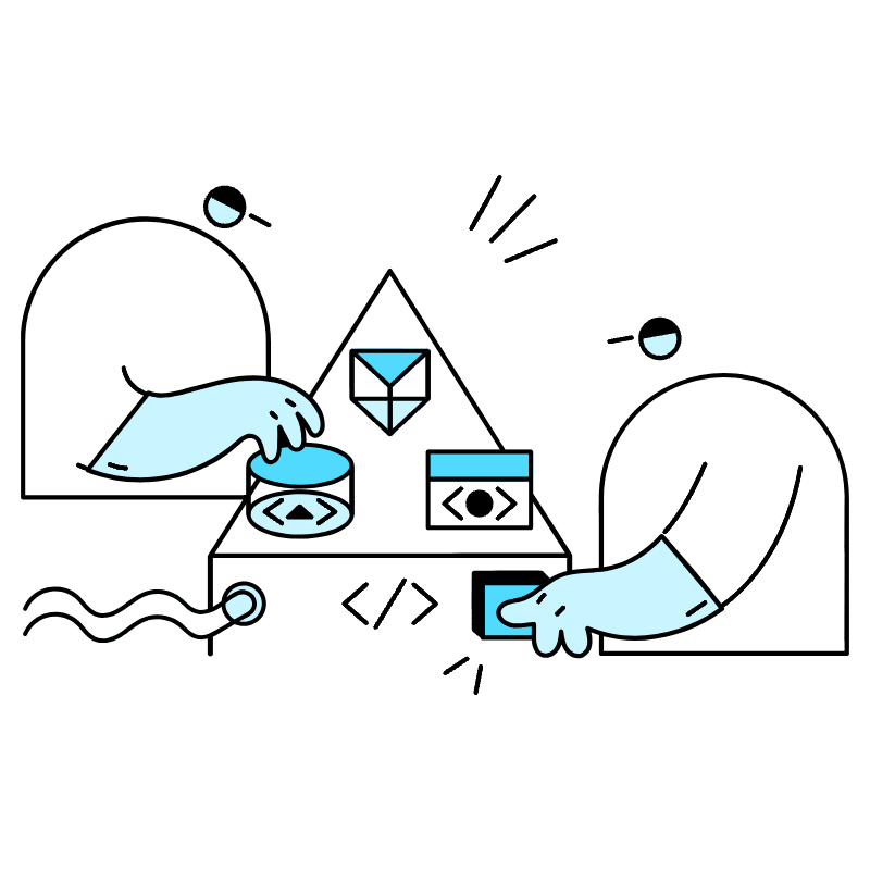 Modular Coding Application Illustration from New York Duotone Set