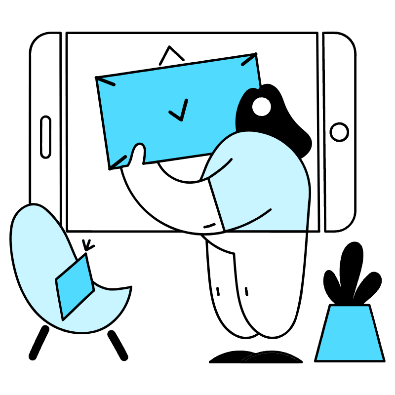 Wireframe Illustration from New York Duotone Set