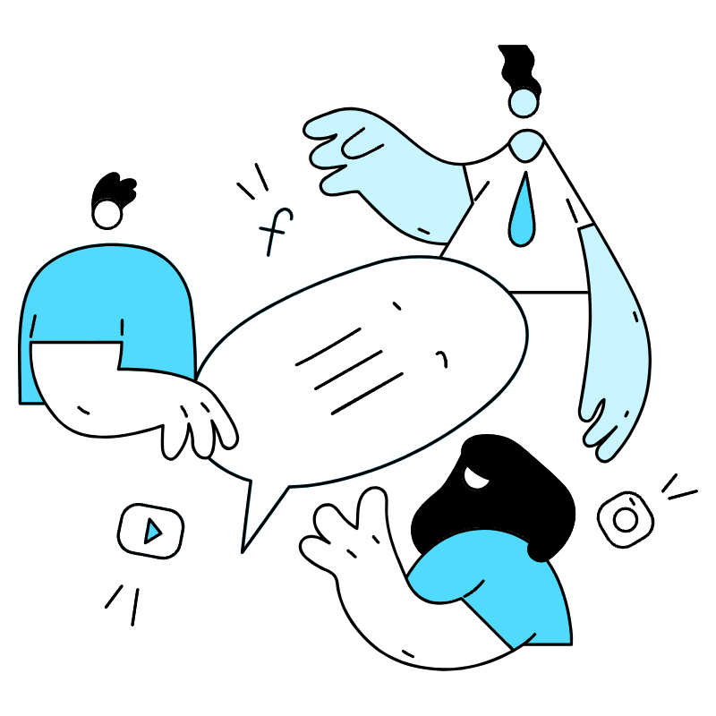 Social Media Discussion Illustration from New York Duotone Set