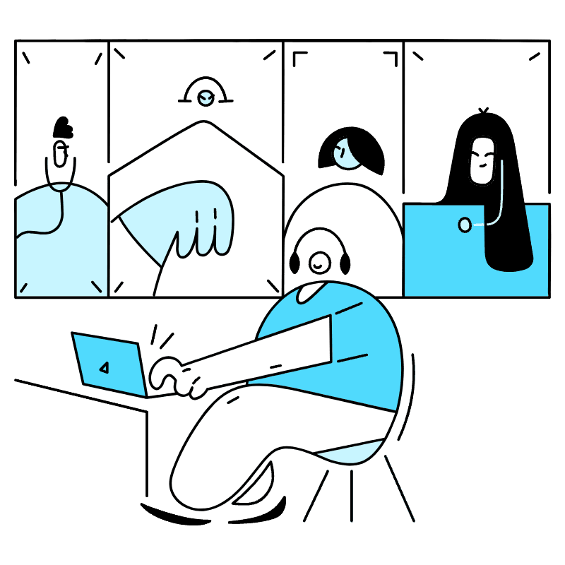 Video Conference Illustration from New York Duotone Set