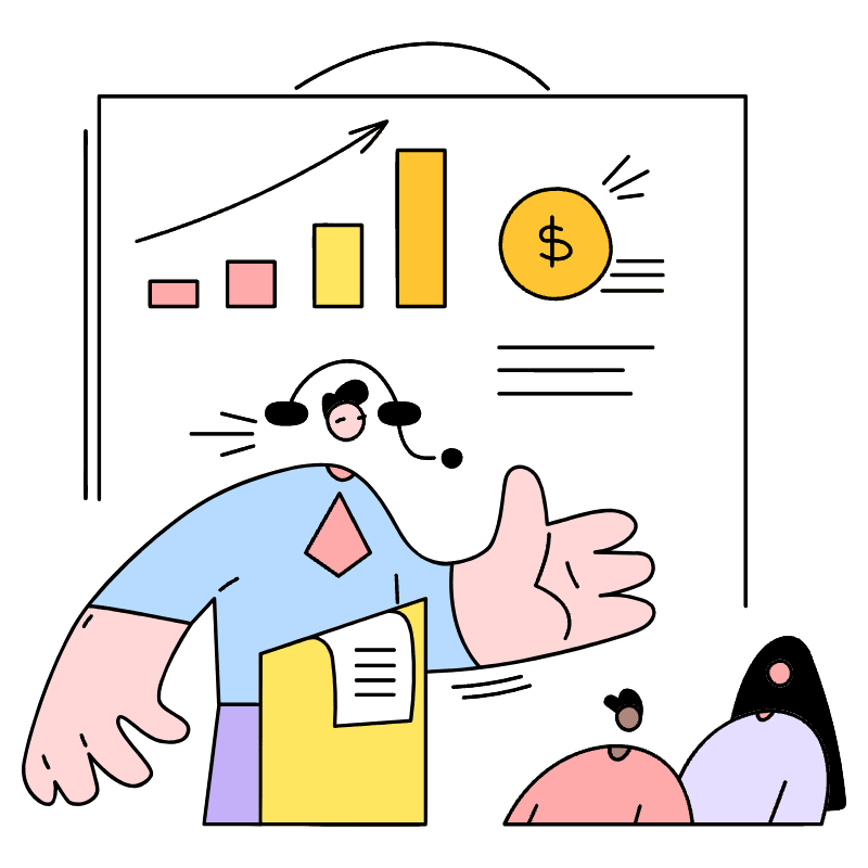Business Presentation Illustration from New York Set