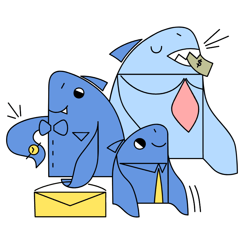 Business Sharks Illustration from New York Set