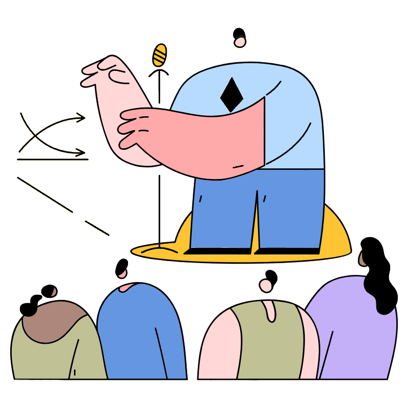 Businessman Giving A Lecture 1 Illustration from New York Set