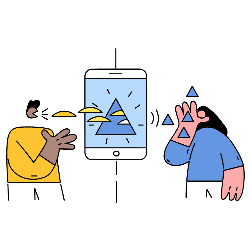 Translate People Talking In Different Languages Illustration from New York Set