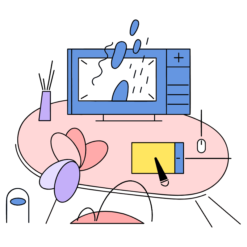 Designer Desk Illustration from New York Set