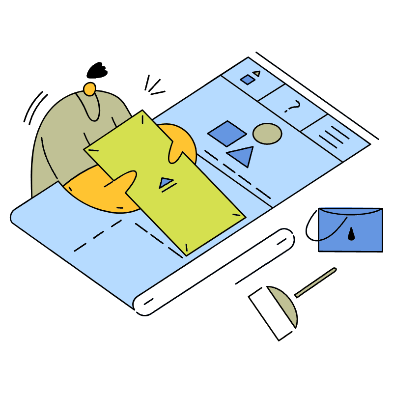 Designing A Website Illustration from New York Set