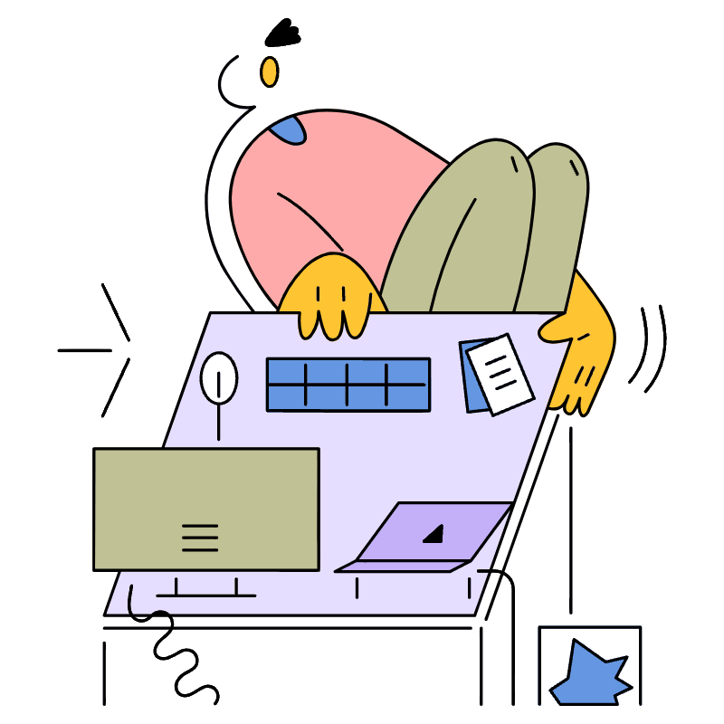 Developer Desk Illustration from New York Set