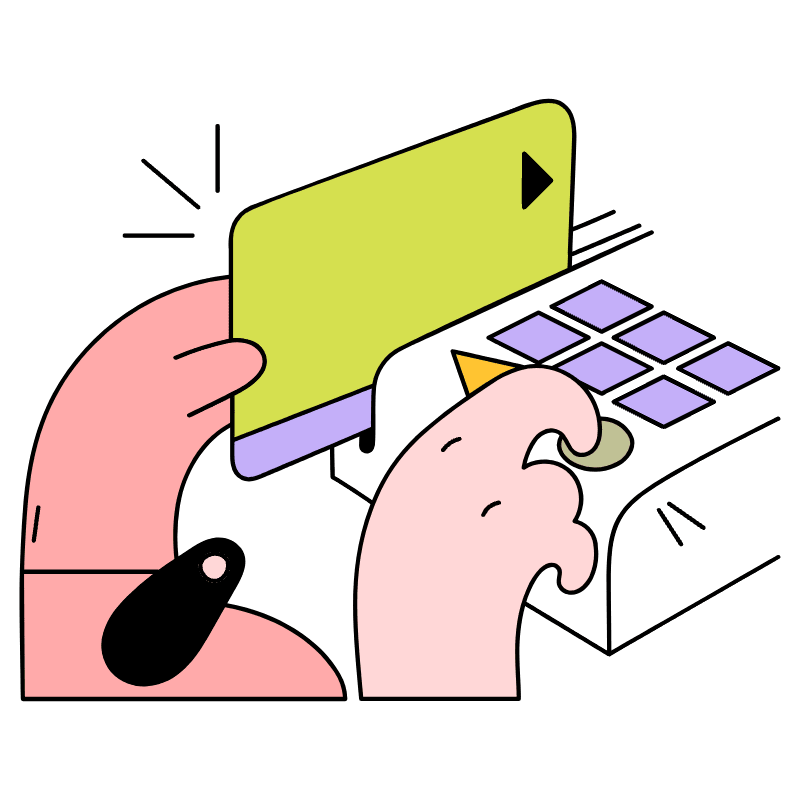 Payment With Card Illustration from New York Set