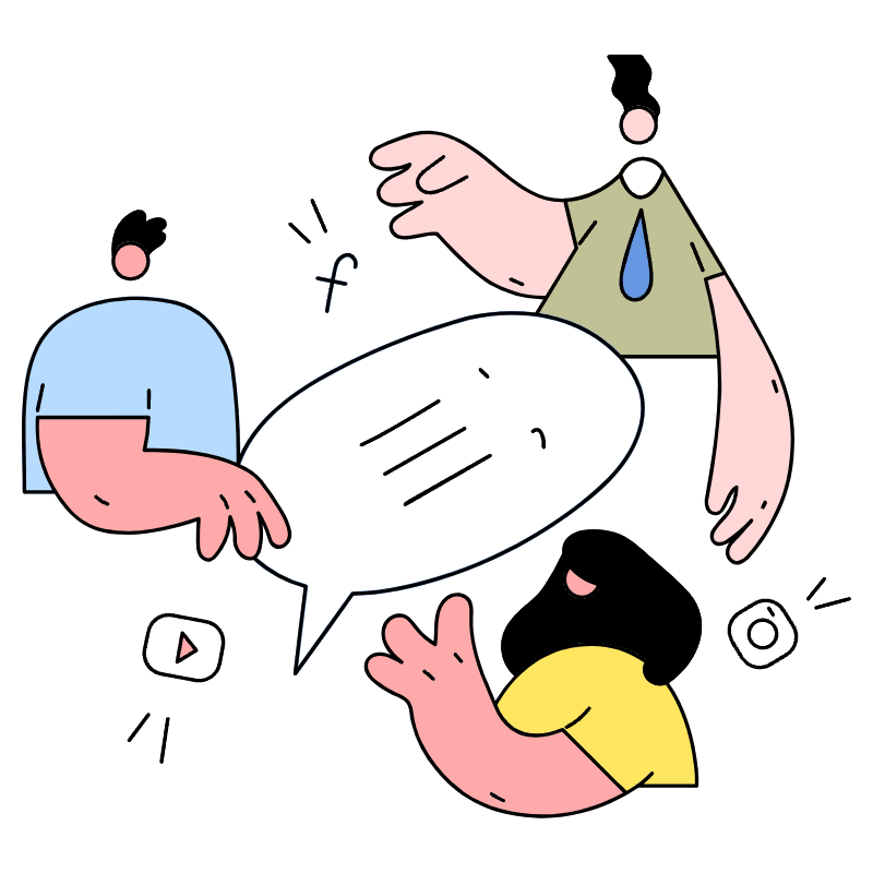 Social Media Discussion Illustration from New York Set