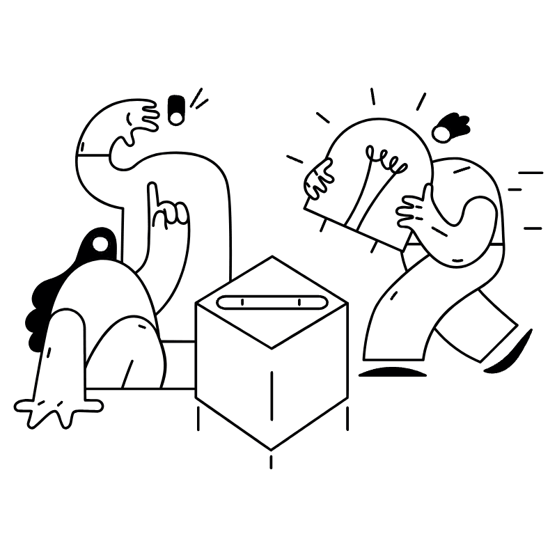 Bring Solutions To Problems Illustration from New York Monoline Set