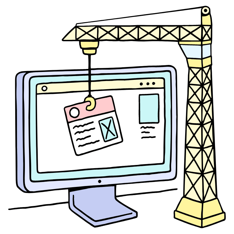 Product Site Builder Illustration from Bruxelles Set
