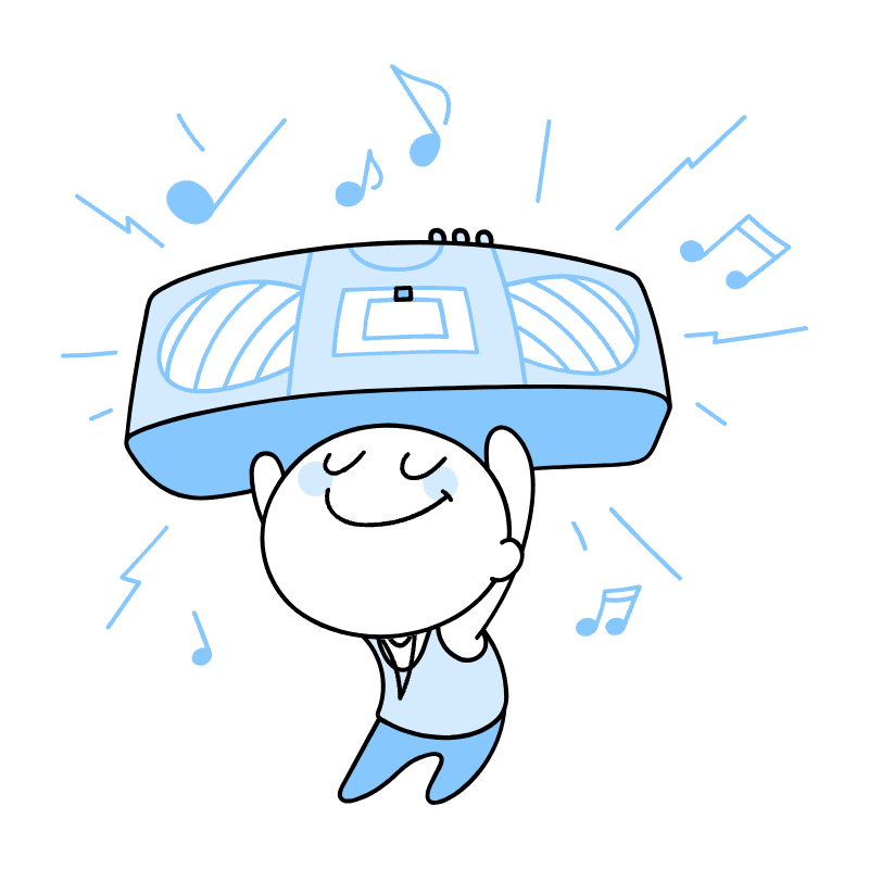 Boombox Illustration from Seoul Duotone Set