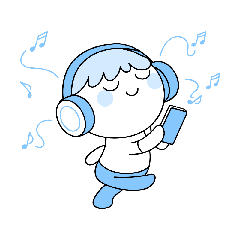 Listening Music Illustration from Seoul Duotone Set