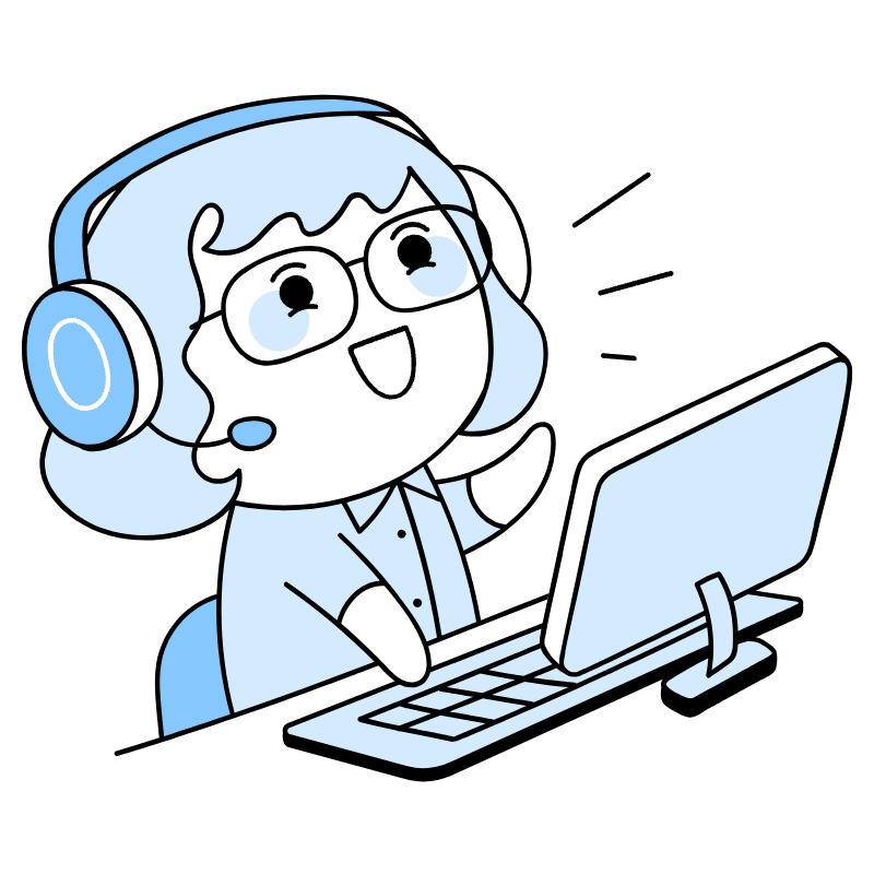 Digital Customer Service Illustration from Seoul Duotone Set