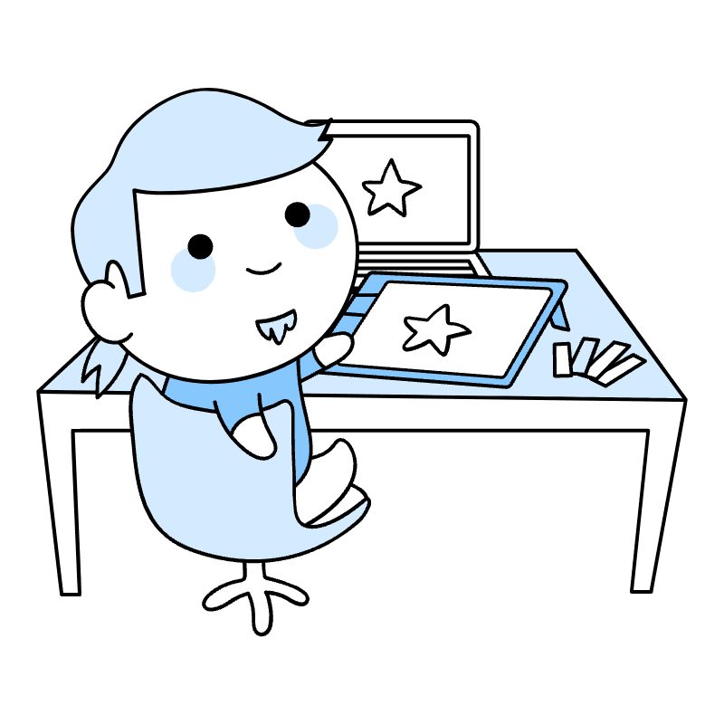 Designer Desk Illustration from Seoul Duotone Set