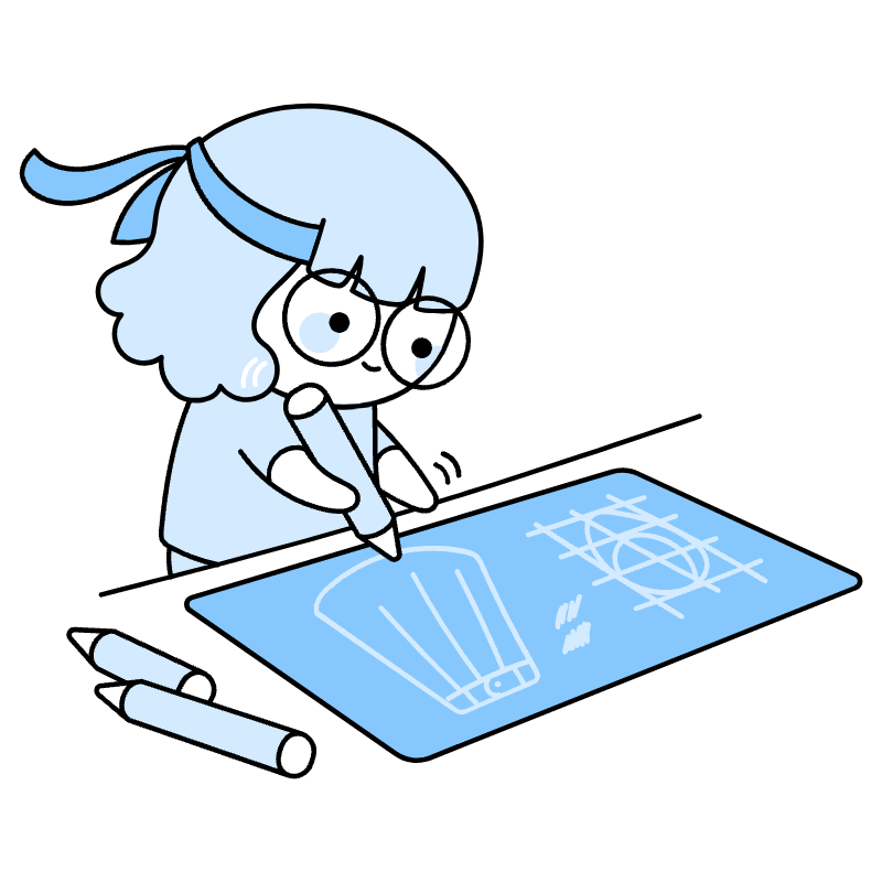 Designer Working Illustration from Seoul Duotone Set