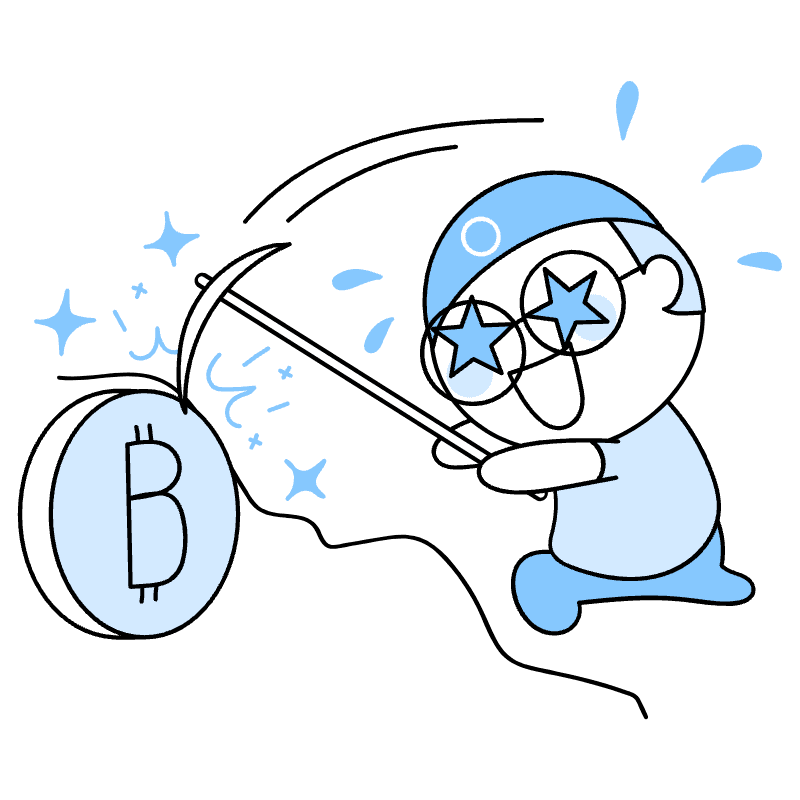 Bitcoin Mining Illustration from Seoul Duotone Set