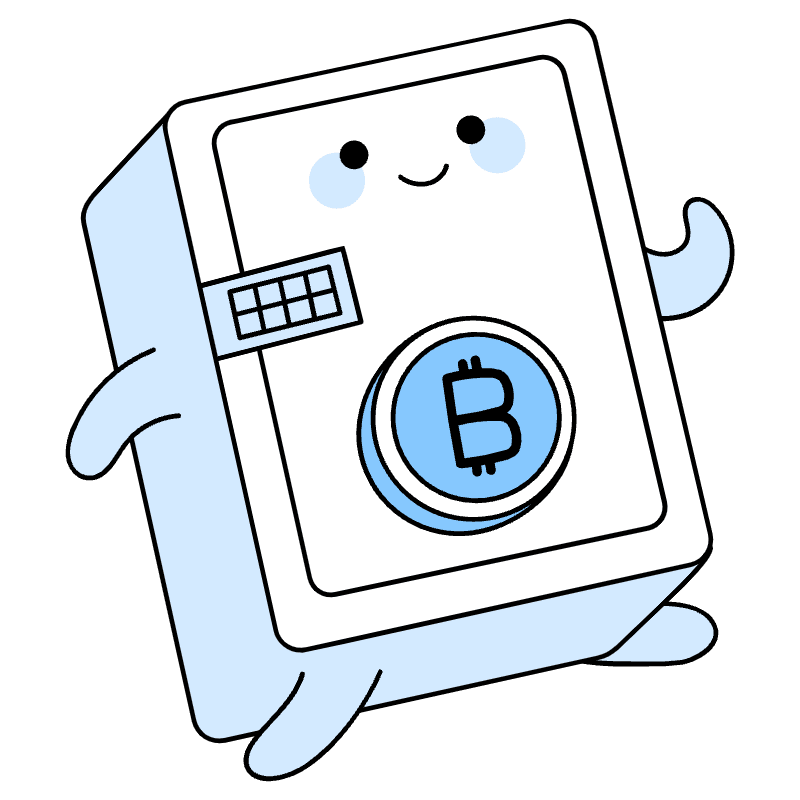 Cryptocurrency Wallet Safe Illustration from Seoul Duotone Set
