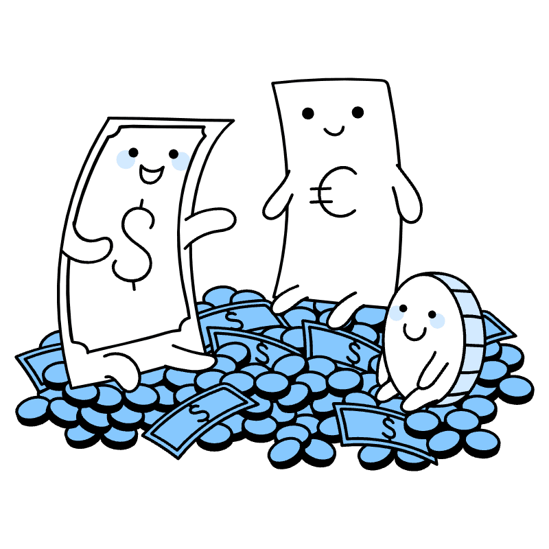 Currencies Illustration from Seoul Duotone Set