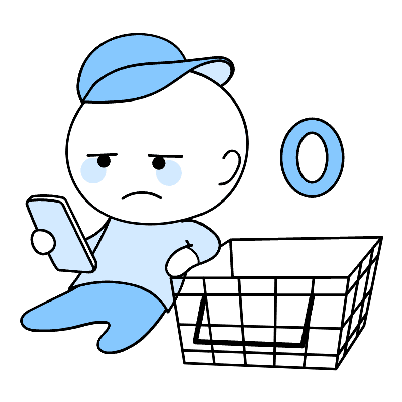 E Commerce Zero Purchase Illustration from Seoul Duotone Set