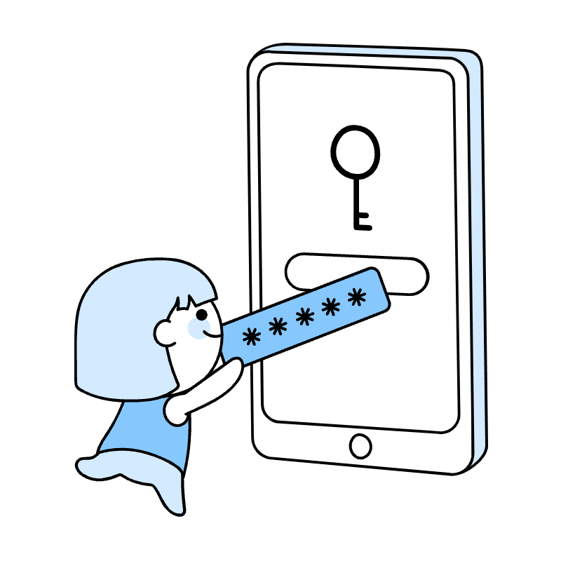 Enter Your Password Illustration from Seoul Duotone Set