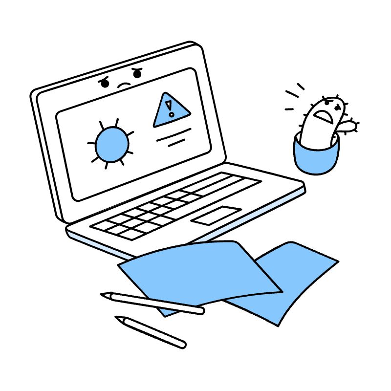 Virus Threat Found Illustration from Seoul Duotone Set