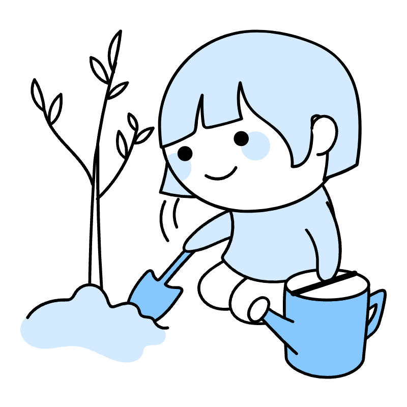 Grow Plants Illustration from Seoul Duotone Set