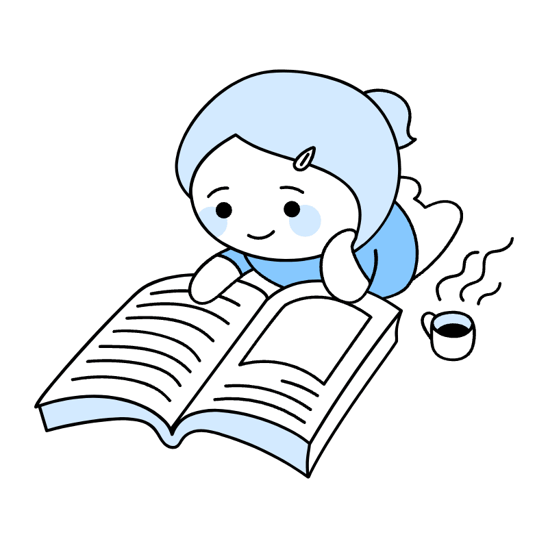 Reading A Book Illustration from Seoul Duotone Set