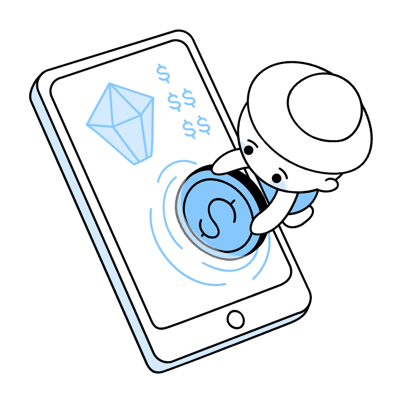 In App Purchases Illustration from Seoul Duotone Set