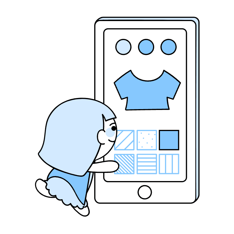 Customize Product With Online Shopping Illustration from Seoul Duotone Set