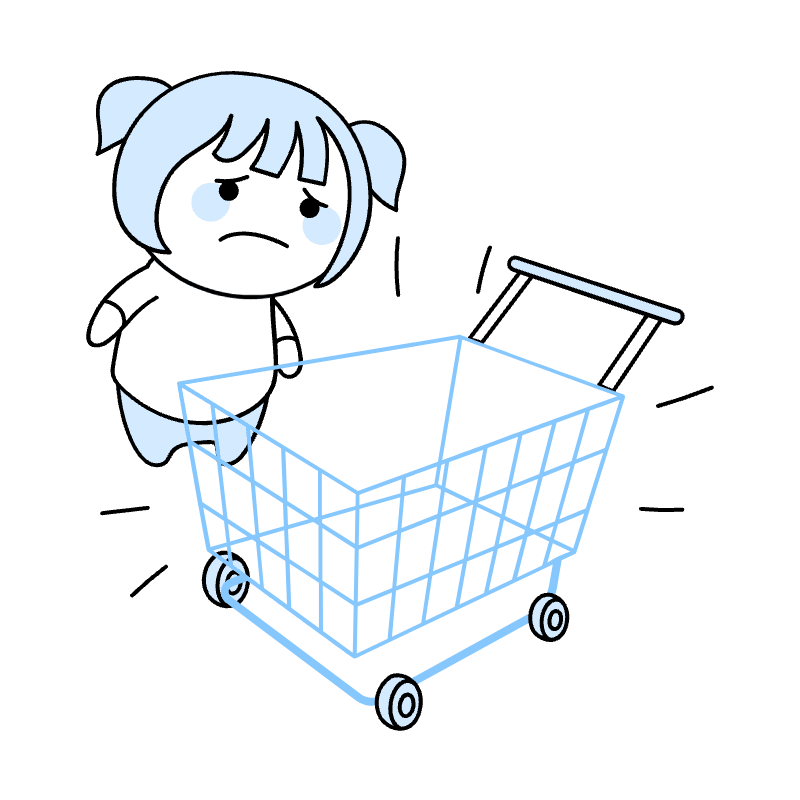 Empty Cart Illustration from Seoul Duotone Set