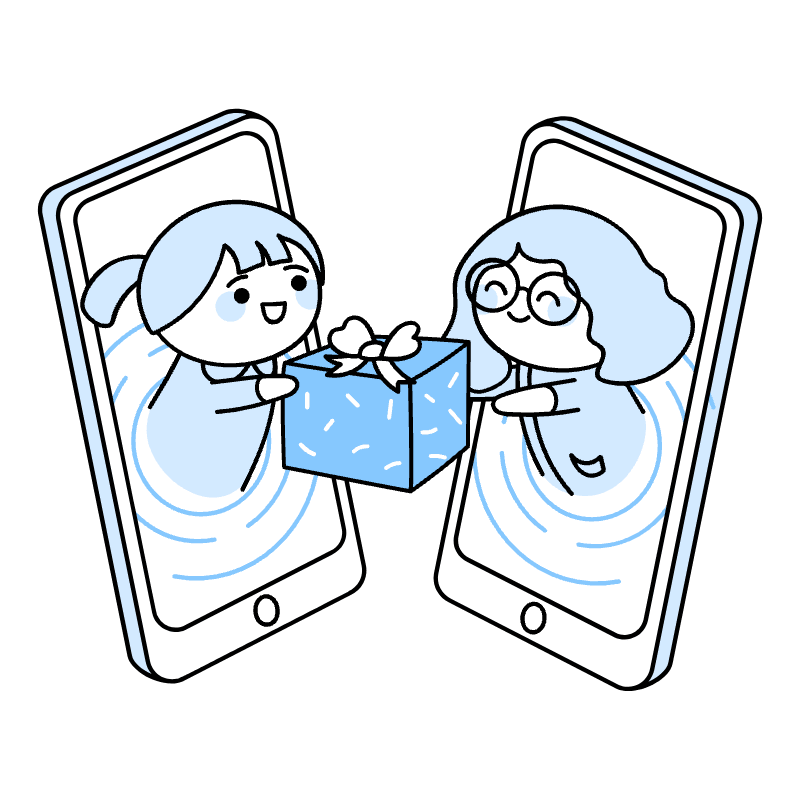 Gifting Online Illustration from Seoul Duotone Set