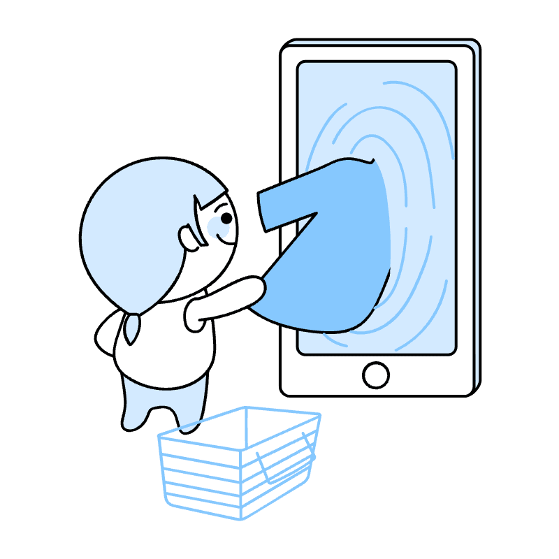 Online Shopping Illustration from Seoul Duotone Set