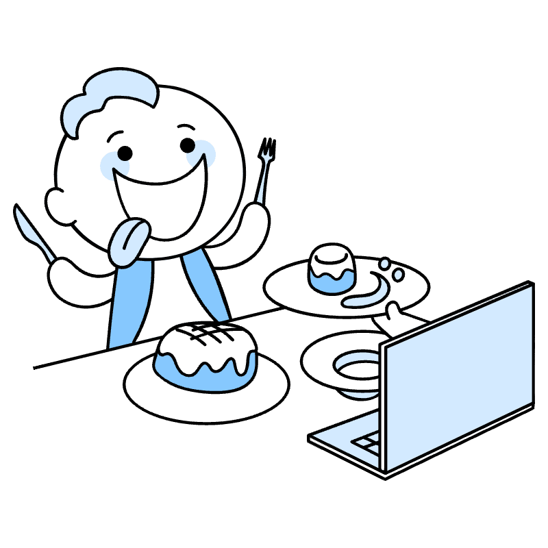 Order Food Online From Restaurants Illustration from Seoul Duotone Set