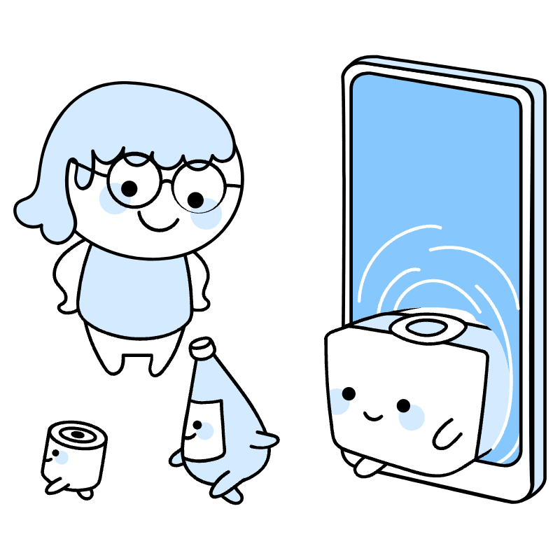 Order Groceries Online Illustration from Seoul Duotone Set